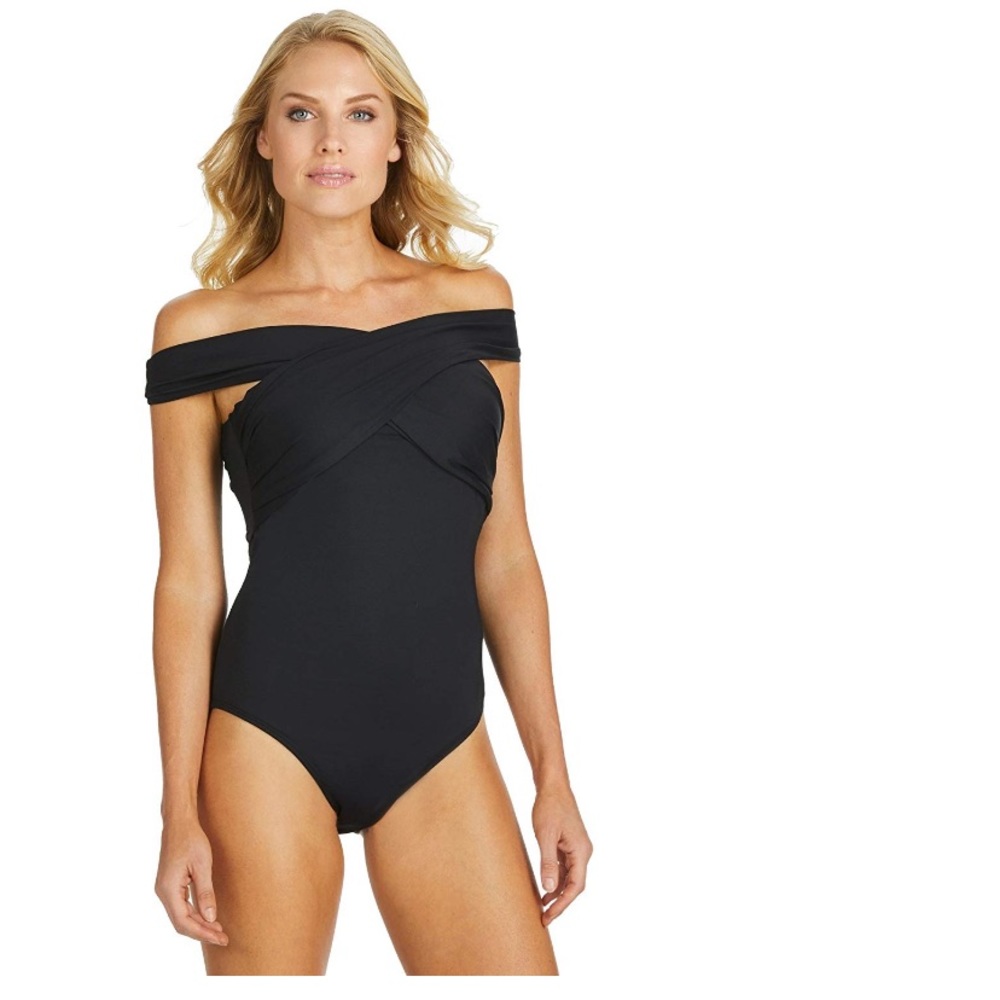 LEILANI Selina Blk Tank Shoreline Solid Swimsuit 6